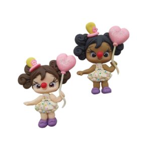 Bonequinha de Biscuit Palhacinha - Unidade