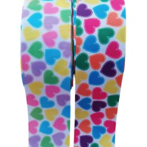 Gorgurão Estampado Coração 38mm