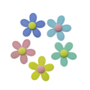 Kit Flor Pespontada 4cm - 5 Unidades