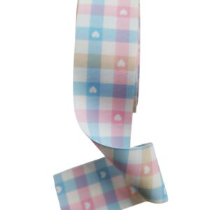 Fita Xadrez Coração Dupla Face 38mm