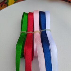 Kit de Fitas Cetim 7mm - 5 cores