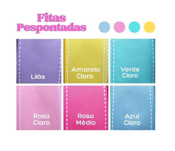 Fitas Pespontadas Yama - Cores Claras