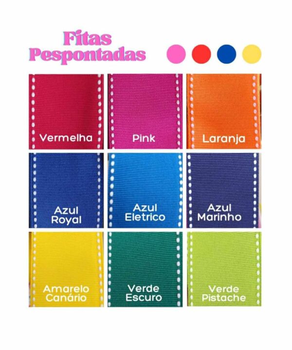 Fitas Pespontadas Yama - Cores Fortes