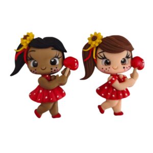 Bonequinha de Biscuit Junina Maça - Unidade