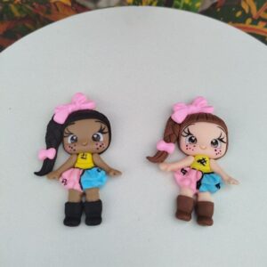 Bonequinha de Biscuit Trança - Unidade