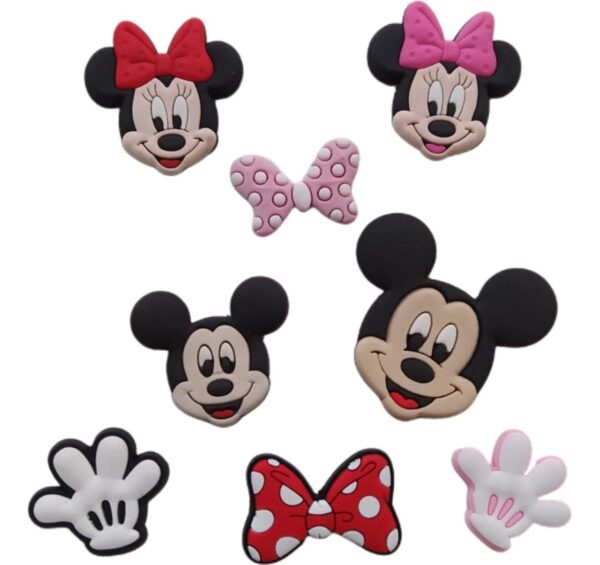 Coleção Minnie e Mickey (2 a 3,5cm) - 2 Unidades