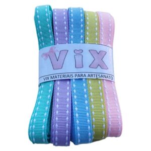 Kit de Fitas Pespontadas 10mm - Cores Candy