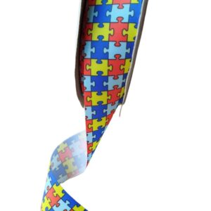 Gorgurão Estampado Autismo 38mm - O metro