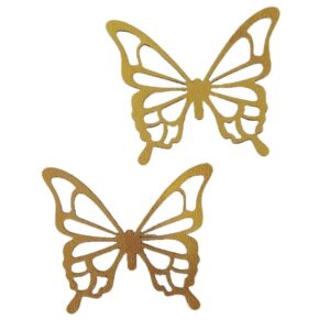 Borboleta Vazada Dourada - 2 Unidades