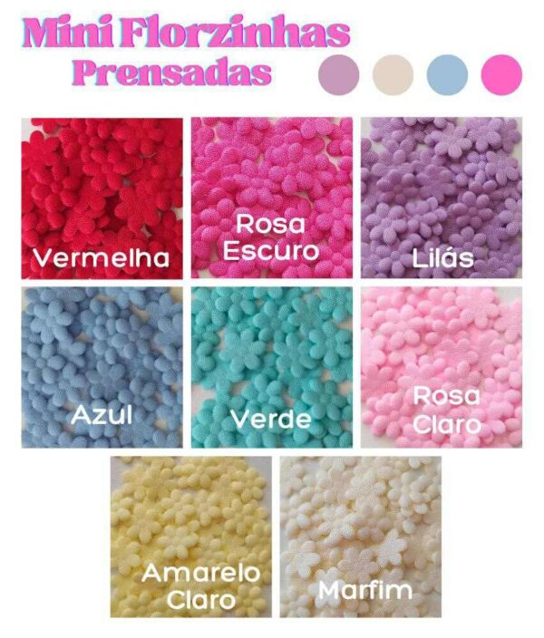 Mini Florzinha Prensada - 40 Unidades