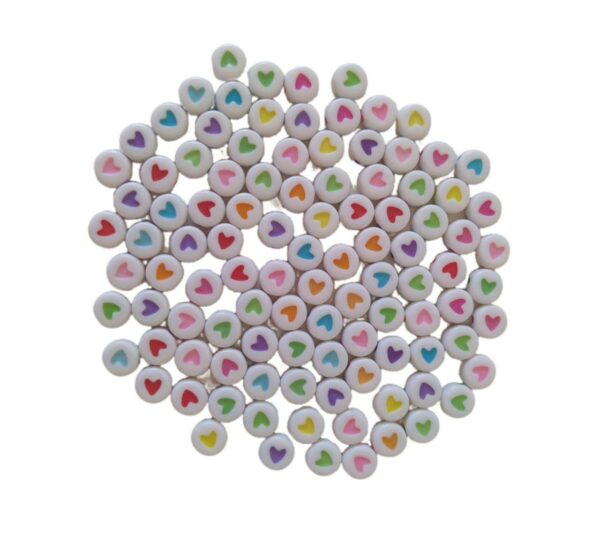 Bolinha Passante Coração Colorido- 20 Gramas