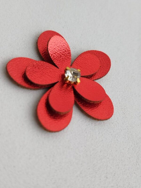 Flor em Lonita Metalizada - O par - Imagem 3