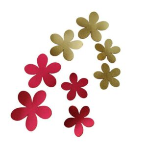 Flor em Lonita Metalizada - O par