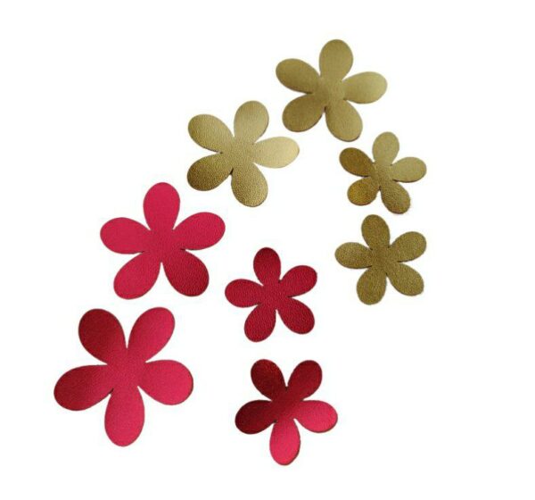 Flor em Lonita Metalizada - O par