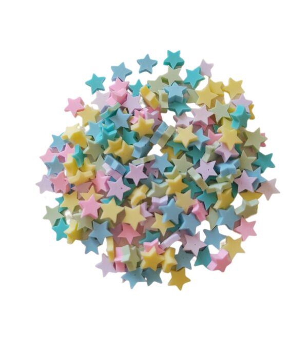 Mini Estrela em Biscuit Colorido Candy – 10 Gramas