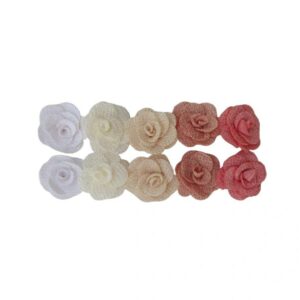 Flor de Tecido - Kit Cores Neutras (10 Unidades)