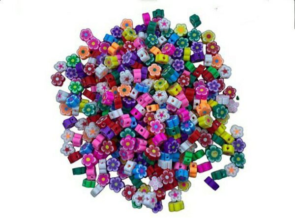 Fimo para Pulseiras Flores - 12 Unidades
