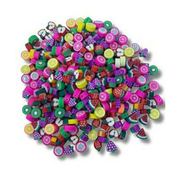 Fimo para Pulseiras Frutas - 12 Unidades