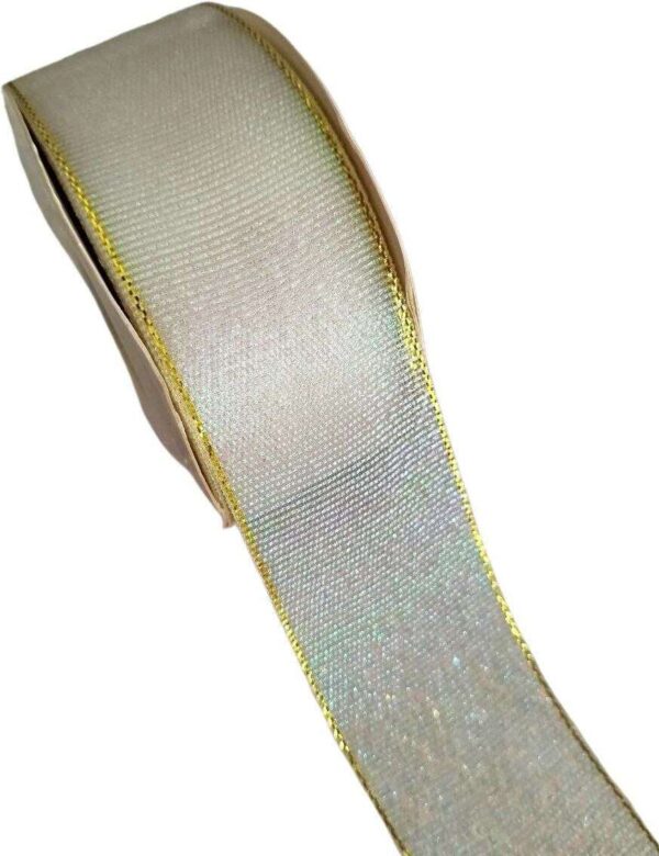 Fita Purpurina Boreal com Borda Dourada