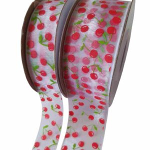 Fita Organza Cereja - O metro