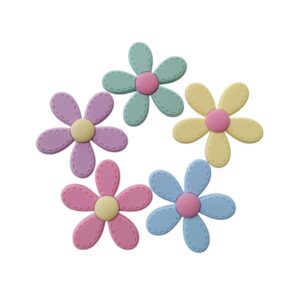 Kit Flor Pespontada 3,5cm - 5 Unidades