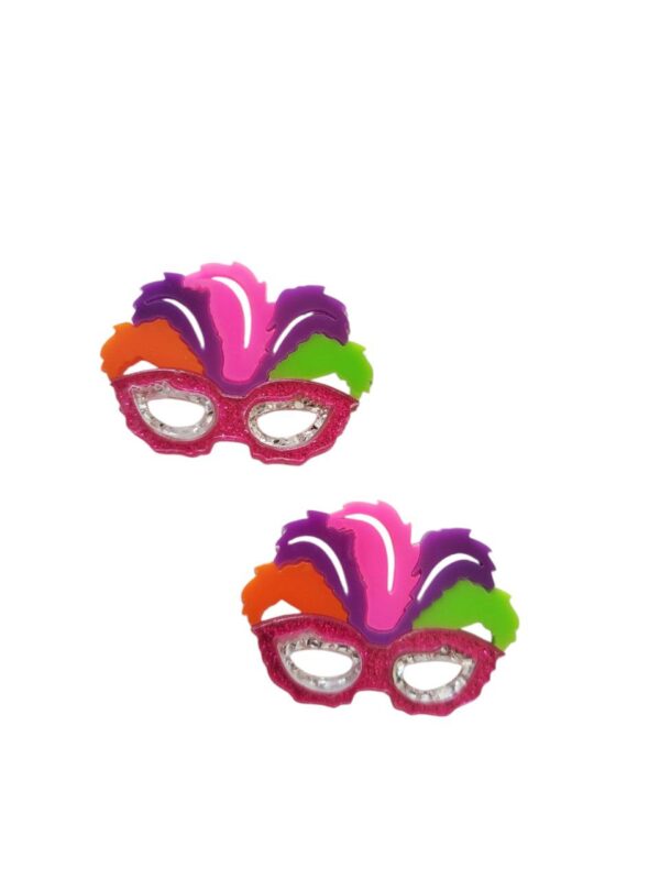 Aplique Mascara de Carnaval em Acrílico - Unidade