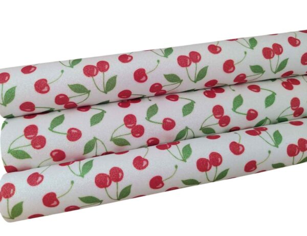 Lonita Estampada Cereja Glitter - Unidade