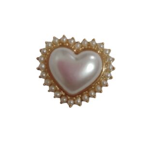 Coração com Pérola 2cm - Unidade