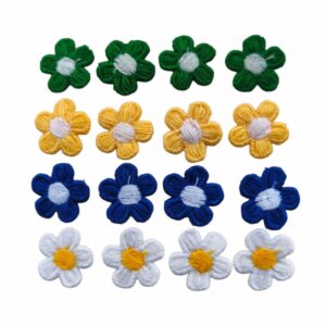 Florzinha Bordada 15mm - Kit Brasil