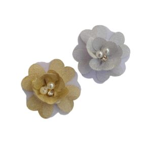 Flor Organza Pétala Coração - Unidade