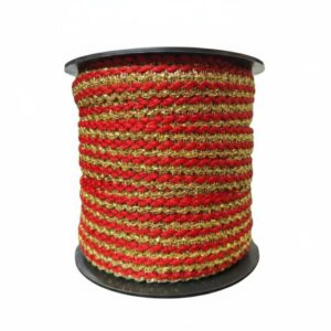 Passamanaria Vermelho com Dourado 13mm - O metro