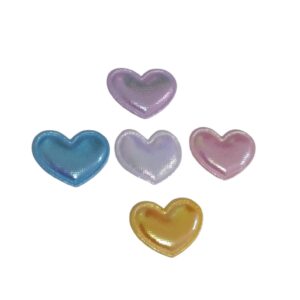 Coração Metalizado 20mm - 10 unidades