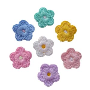 Flor de Crochê Tons Claros - 2 Unidades