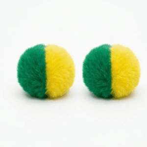 Pompom Pelúcia 5cm Brasil - 2 Unidades