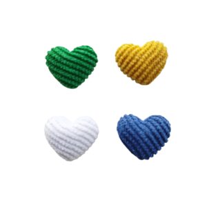 Mini Coração Cotelê Acolchoado Brasil- O Par