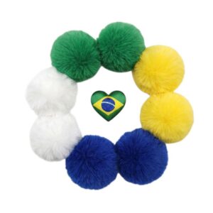 Kit Pompom Pelúcia Brasil 5cm