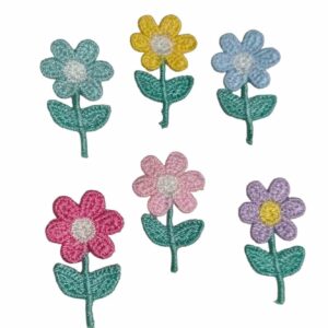 Flor Bordada com Galhos - 2 Unidades