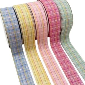 Fita Tweed 38mm Xadrez Com Detalhe Dourado