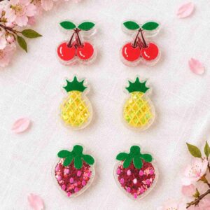 Frutas de Acrílico com Paetê - 2 Unidades