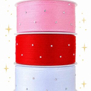 Fita Organza Pontos de Luz - Kit 3 metros de cada