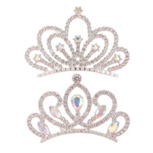 Mini Coroa de Strass com Pente